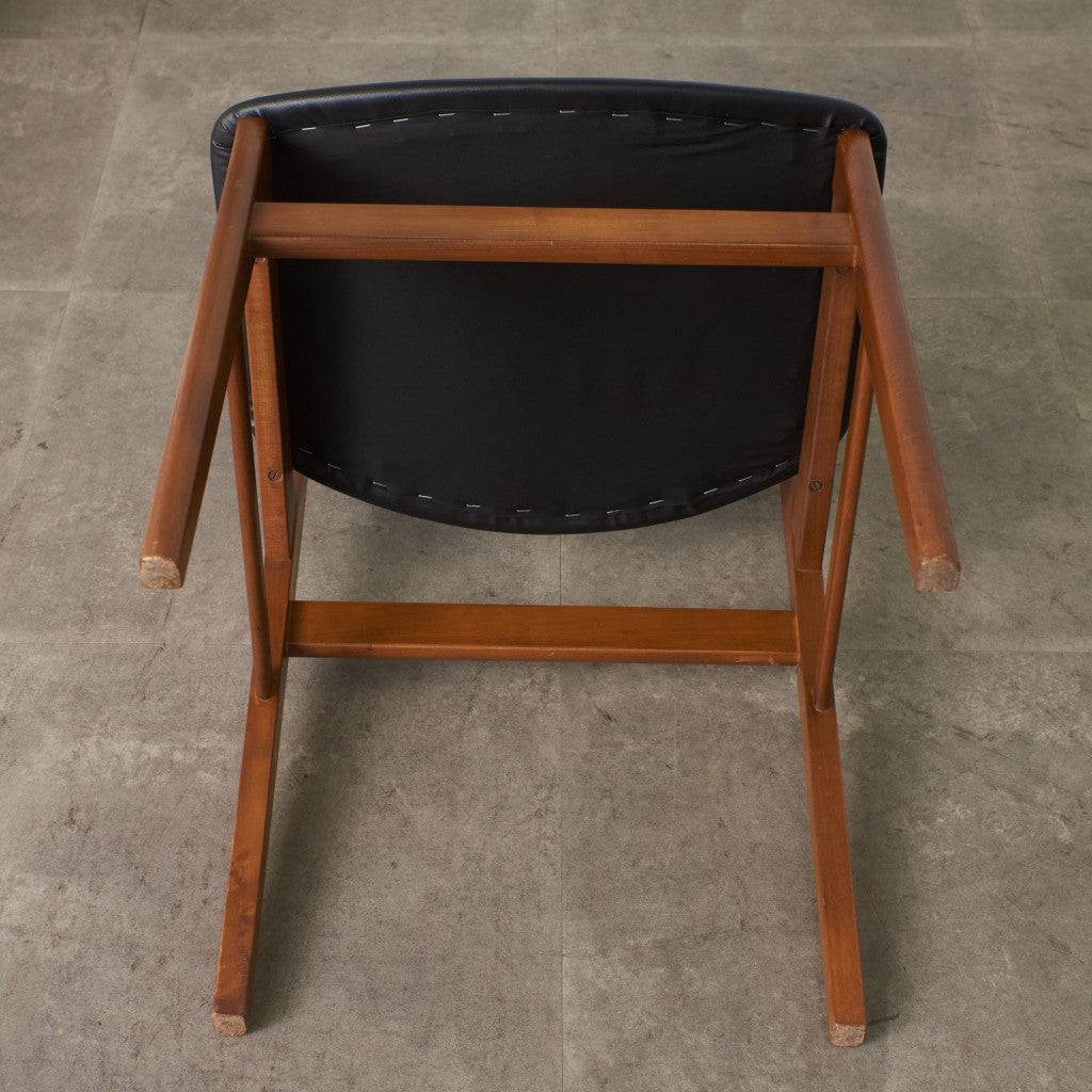 英国ヴィンテージ ダイニングチェア / 張替済