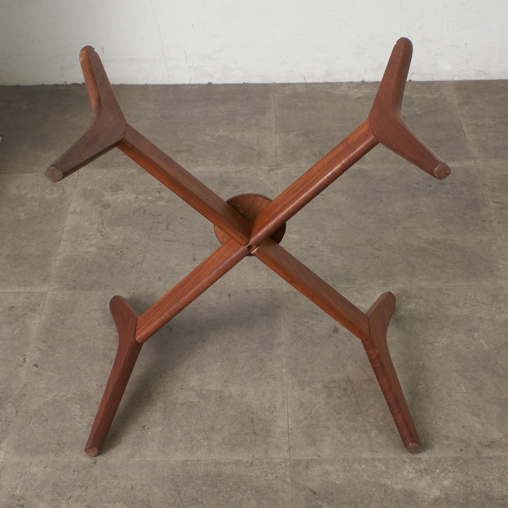 英国ヴィンテージ ガラストップ センターテーブル