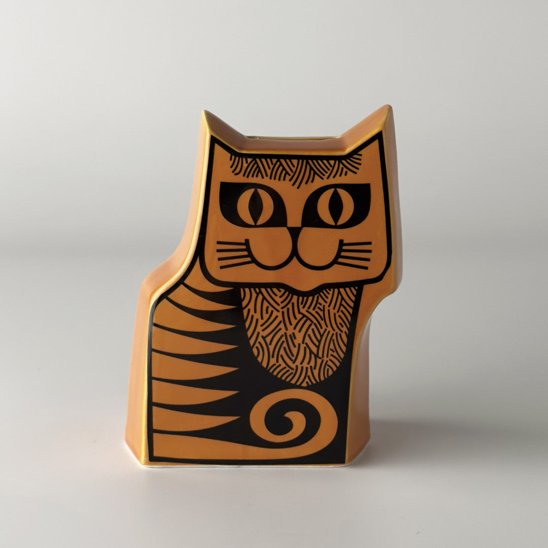 Hornsea Cat Moneybox Orange