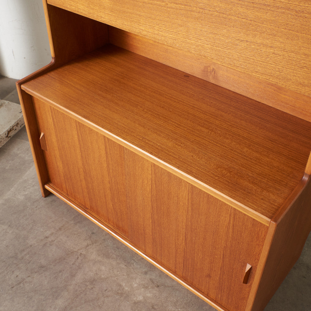 ヴィンテージ ビューロー付きブックケース