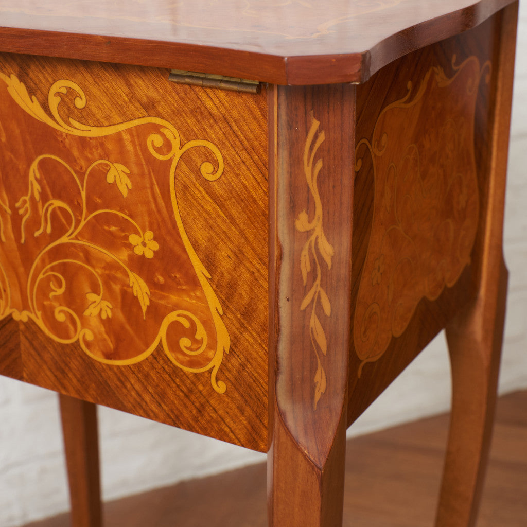 イタリア製 ミラー付き サイドテーブル