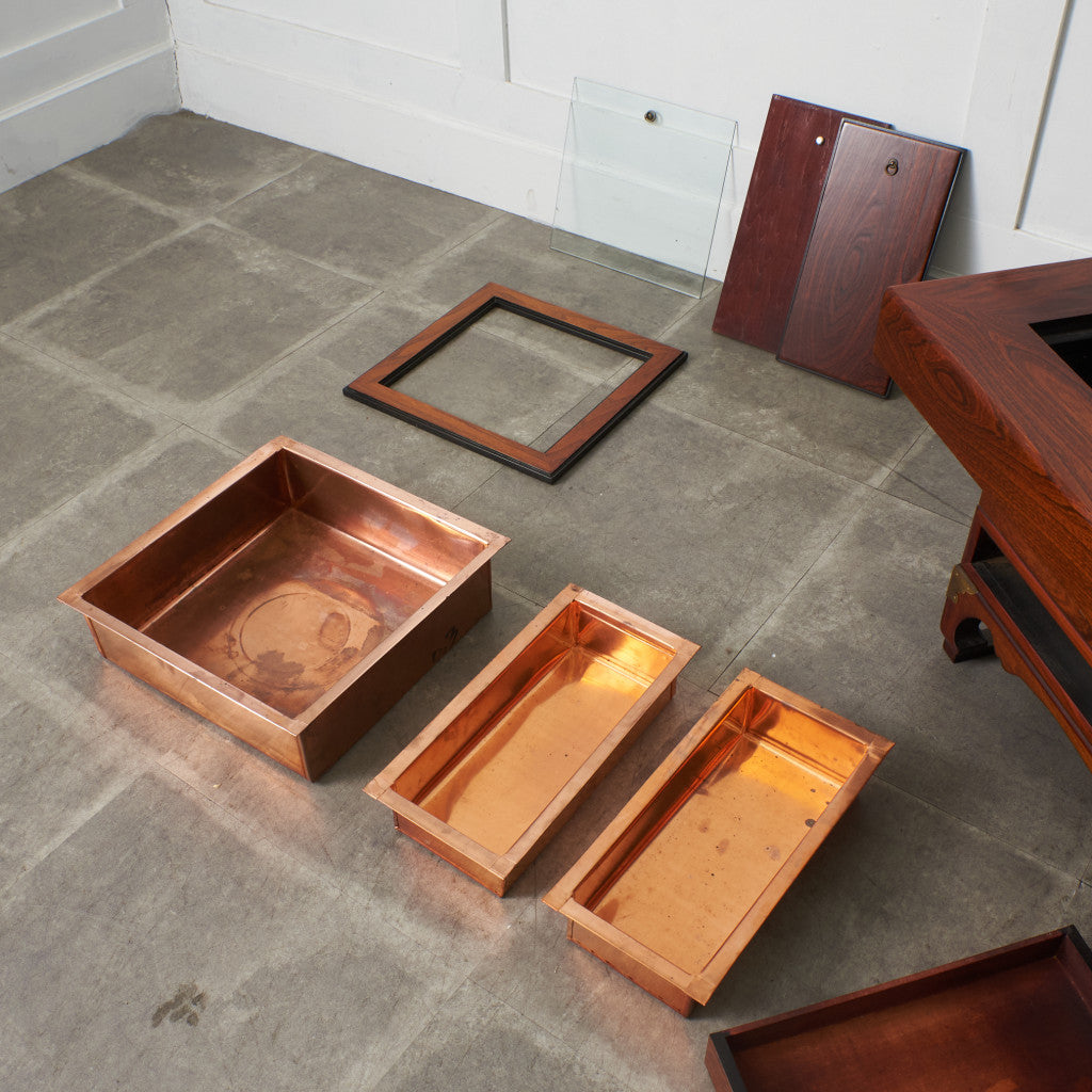 欅無垢材 関西火鉢テーブル