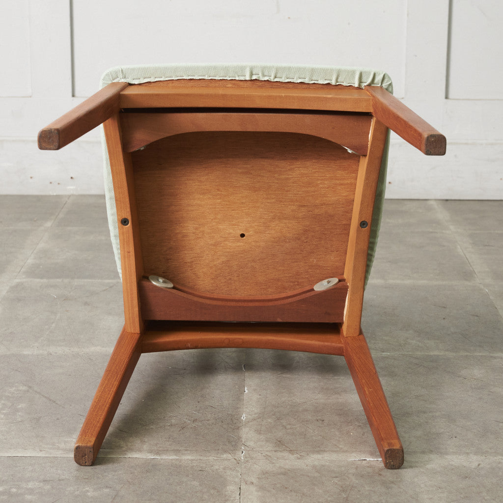 北欧スタイル チーク無垢材 ダイニングチェア / 張替済