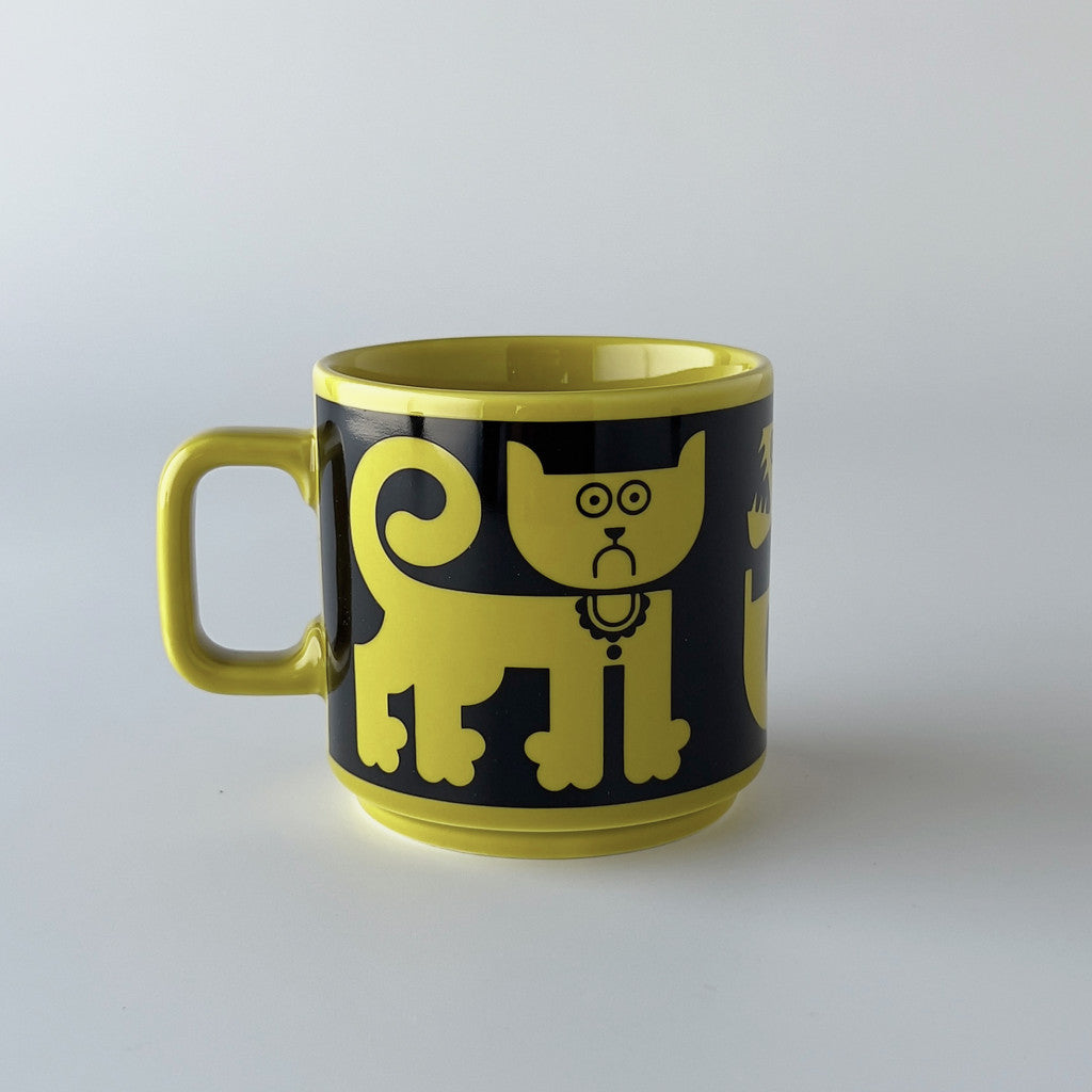 Hornsea x Magpie マグカップ Cat & Pirhana Chartreuse