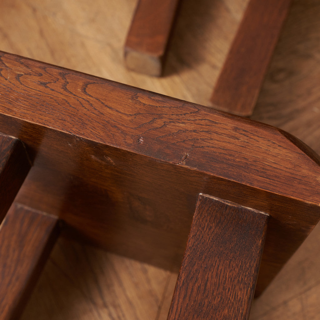 オランダ製 オーク無垢材 ネストテーブル