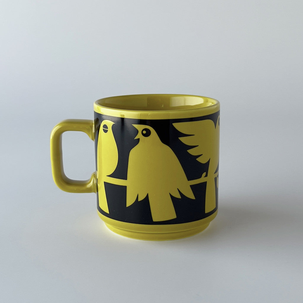 Hornsea x Magpie マグカップ Birds Chartreuse