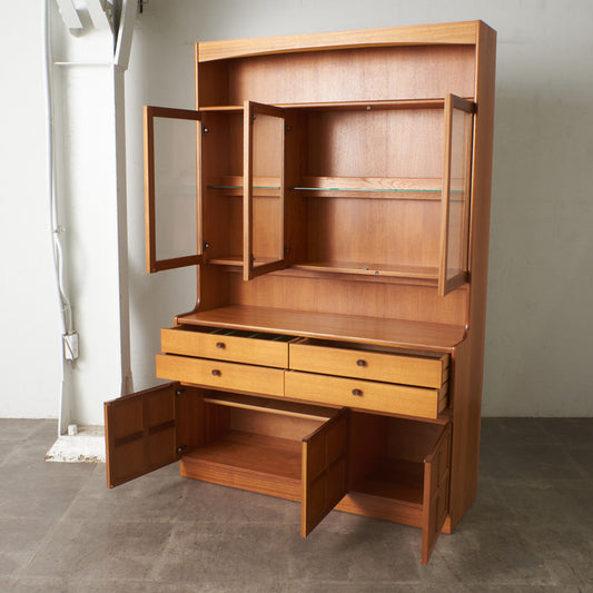 ヴィンテージ 十字扉 ガラスキャビネット