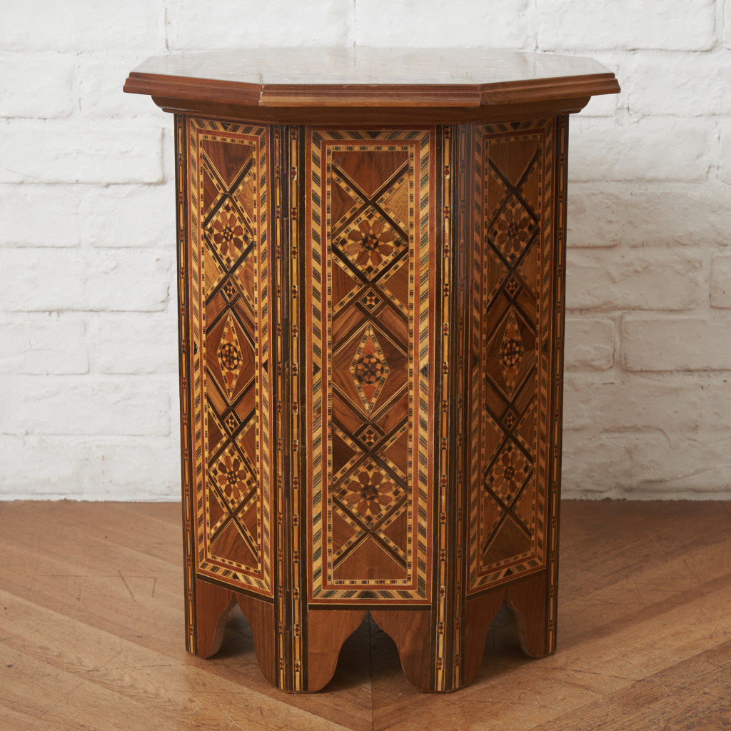 シリア製 寄木細工 サイドテーブル