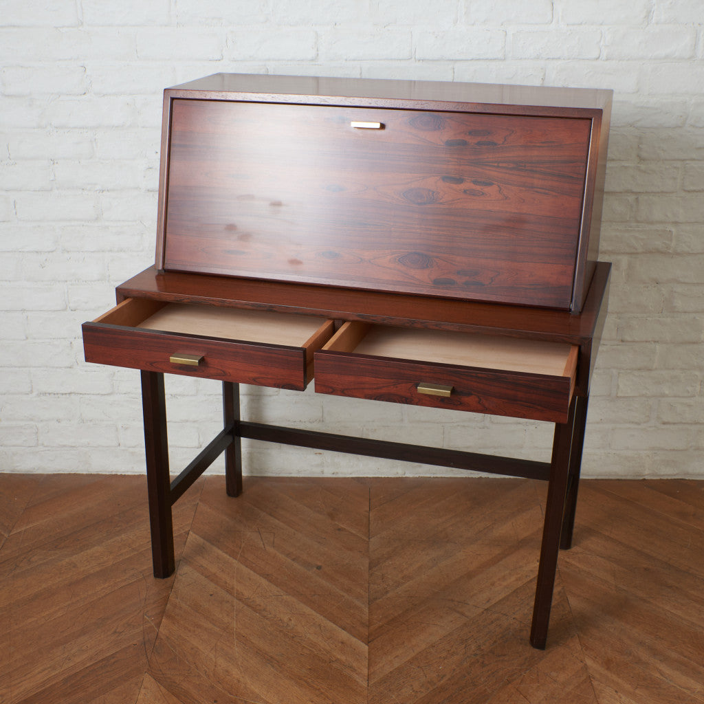 ローズウッド材 ライティングビューローデスク