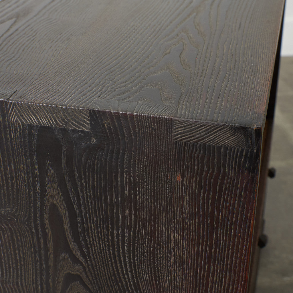 江戸指物 欅材 茶箪笥