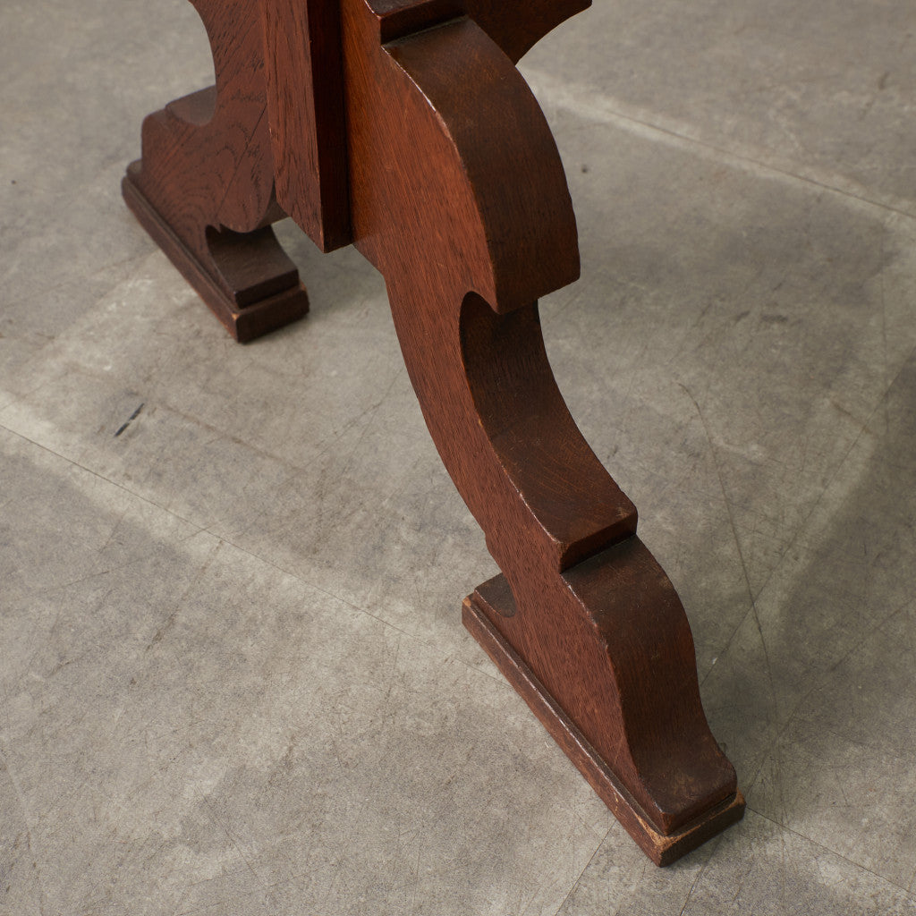 アンティーク 木彫刻 スタンドミラー