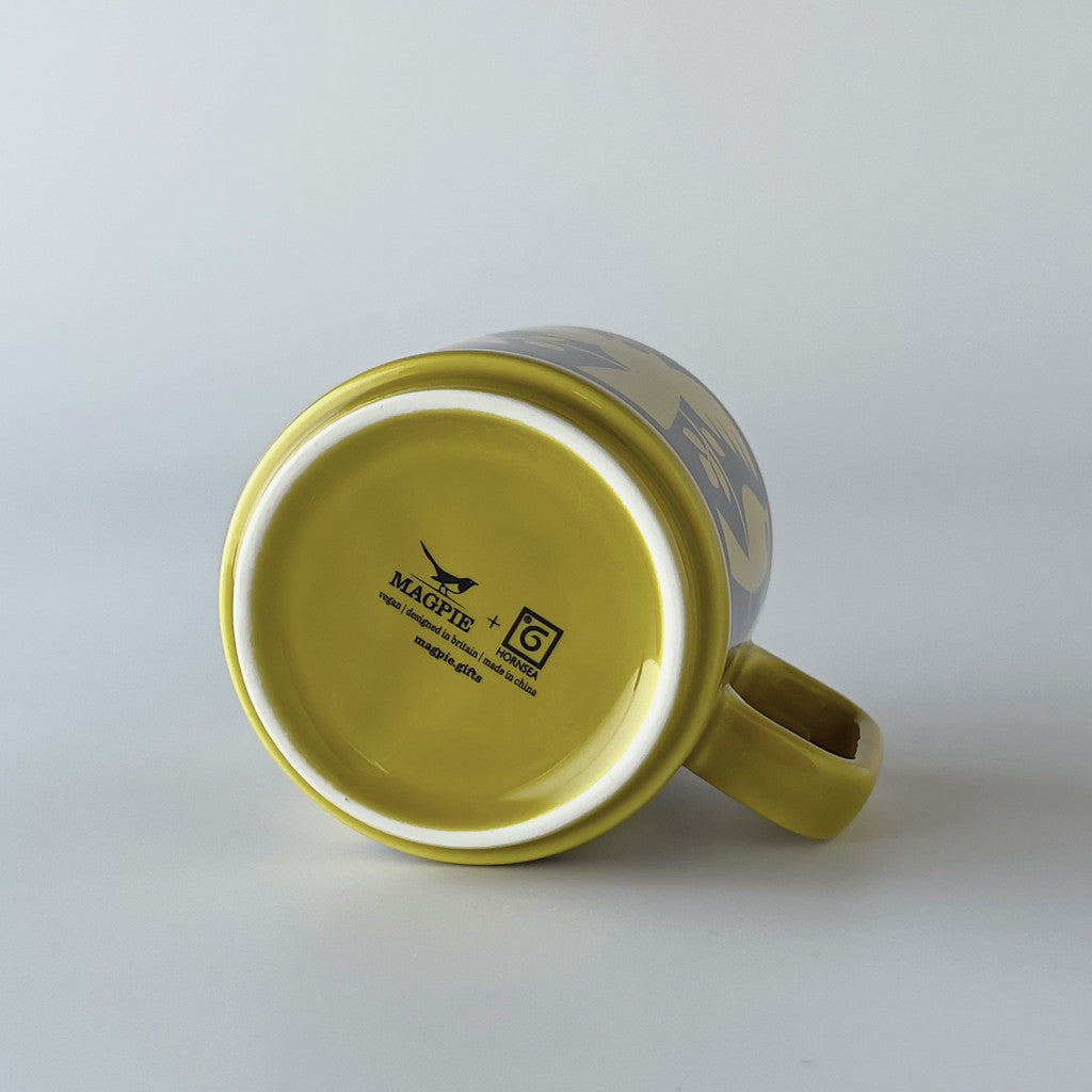 Hornsea x Magpie マグカップ Birds Chartreuse