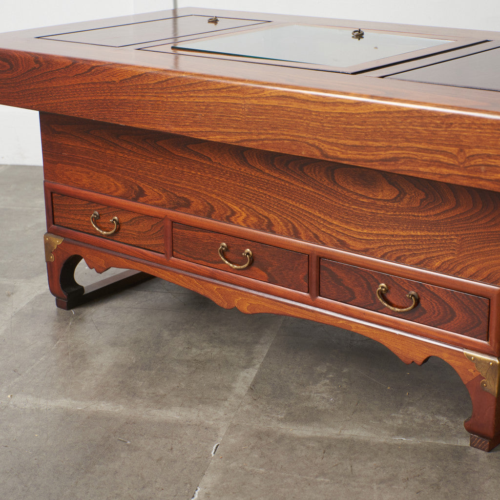 欅無垢材 関西火鉢テーブル