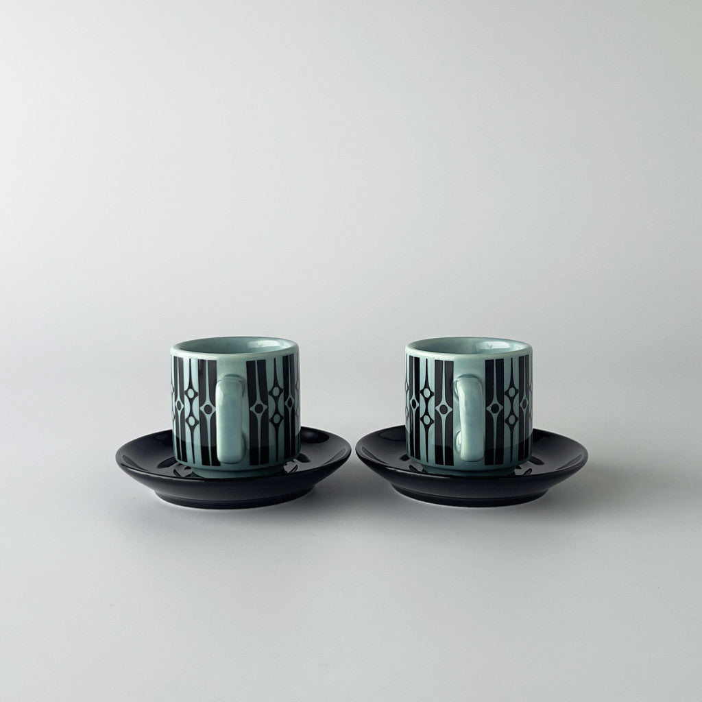 Hornsea エスプレッソカップ&ソーサー 2セット Geo