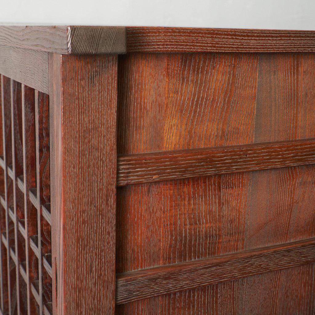 江戸指物 欅材 茶箪笥