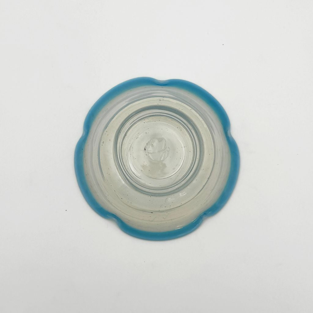 年代物 氷ガラス ボウル