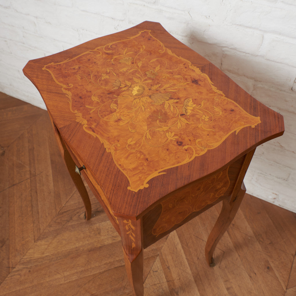 イタリア製 ミラー付き サイドテーブル