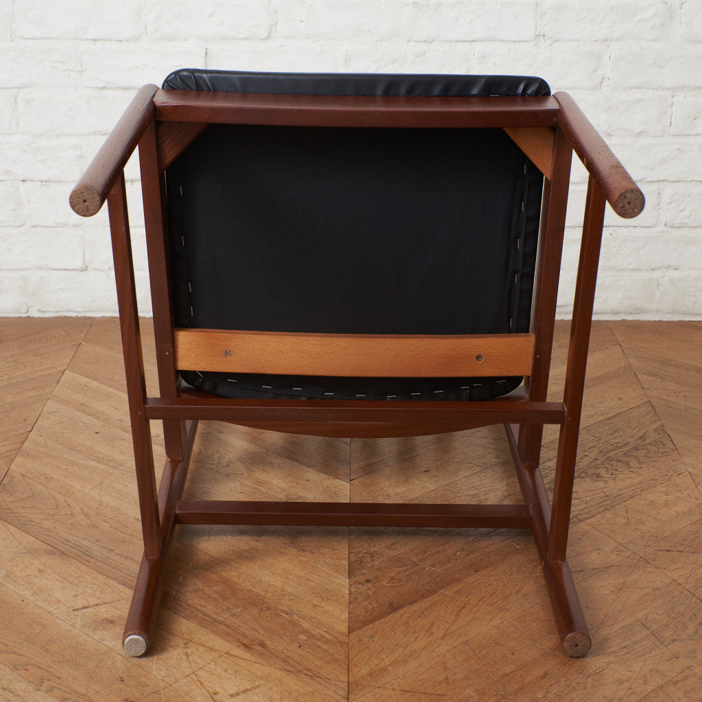 英国ヴィンテージ ダイニングチェア / 張替済