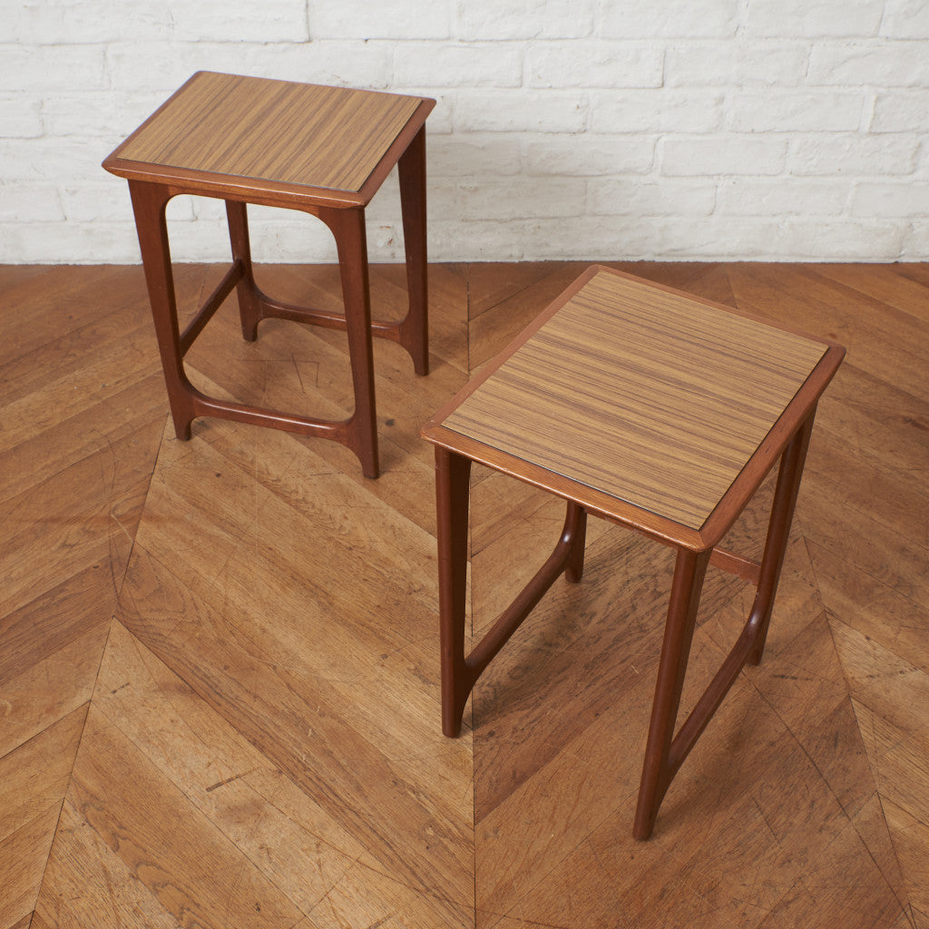 オールドマルニ 孔雀印 サイドテーブル 2点セット