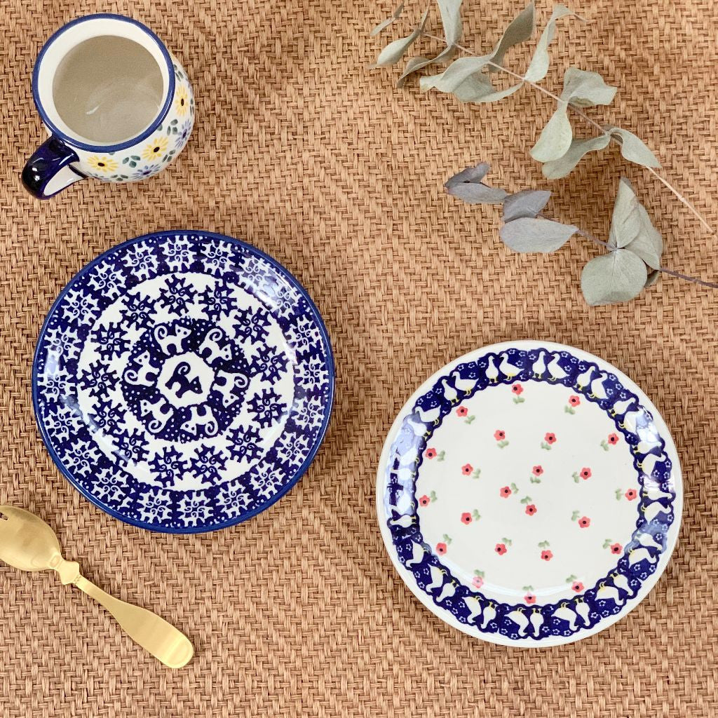 ポーリッシュポタリー プレート アヒル 赤 17cm