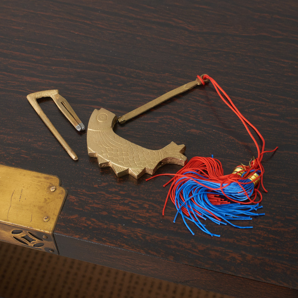 李朝家具 無垢材古鉄金具 半閉櫃