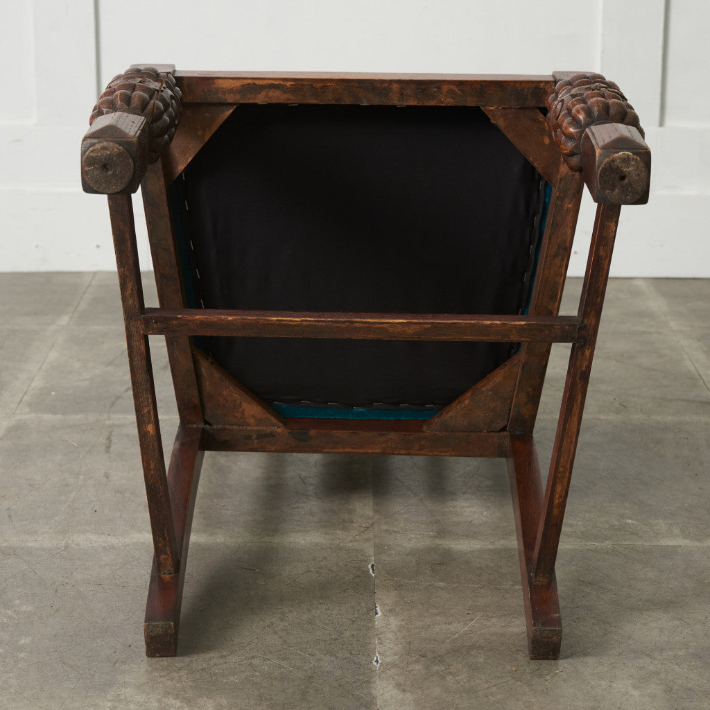 英国アンティーク バルボスレッグチェア / 張替品