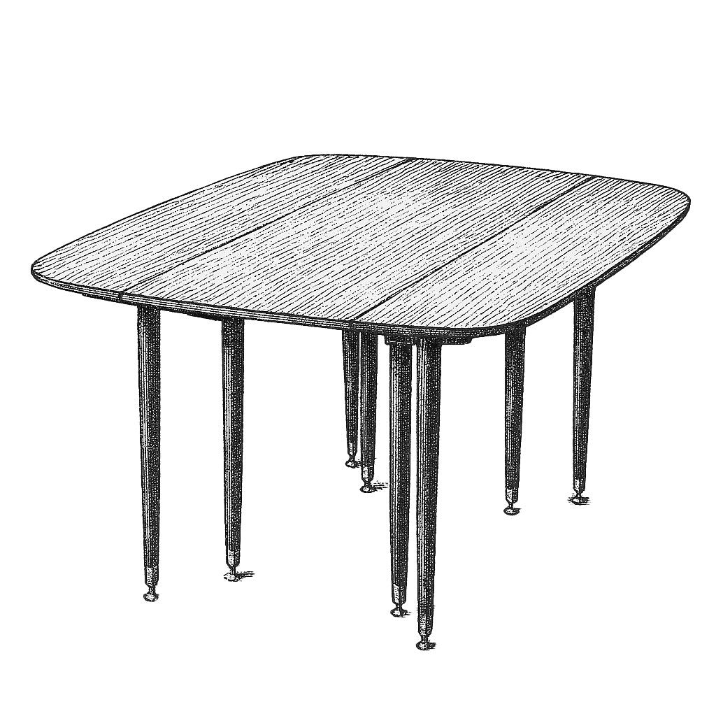 G-plan tola&black gate-leg table (925)