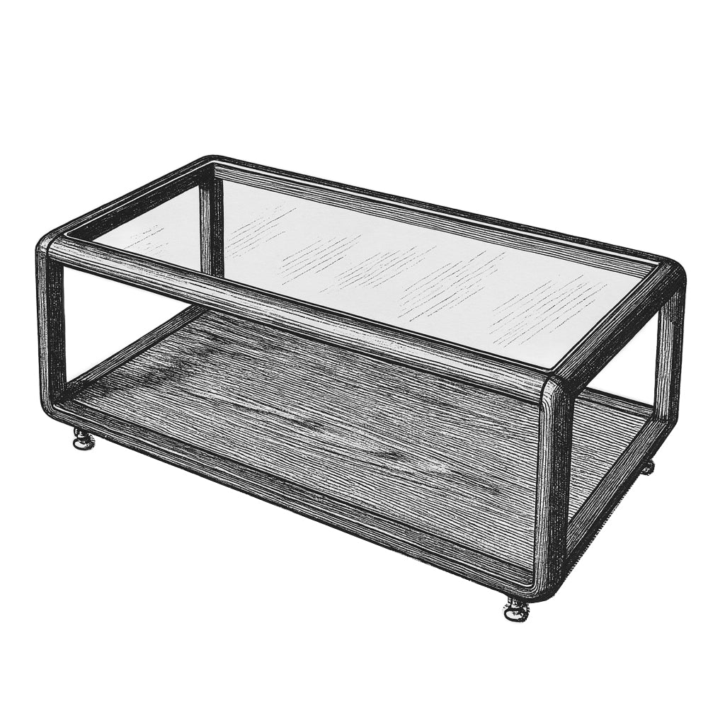 G-PLAN Fresco Long John Glasstop coffeetable