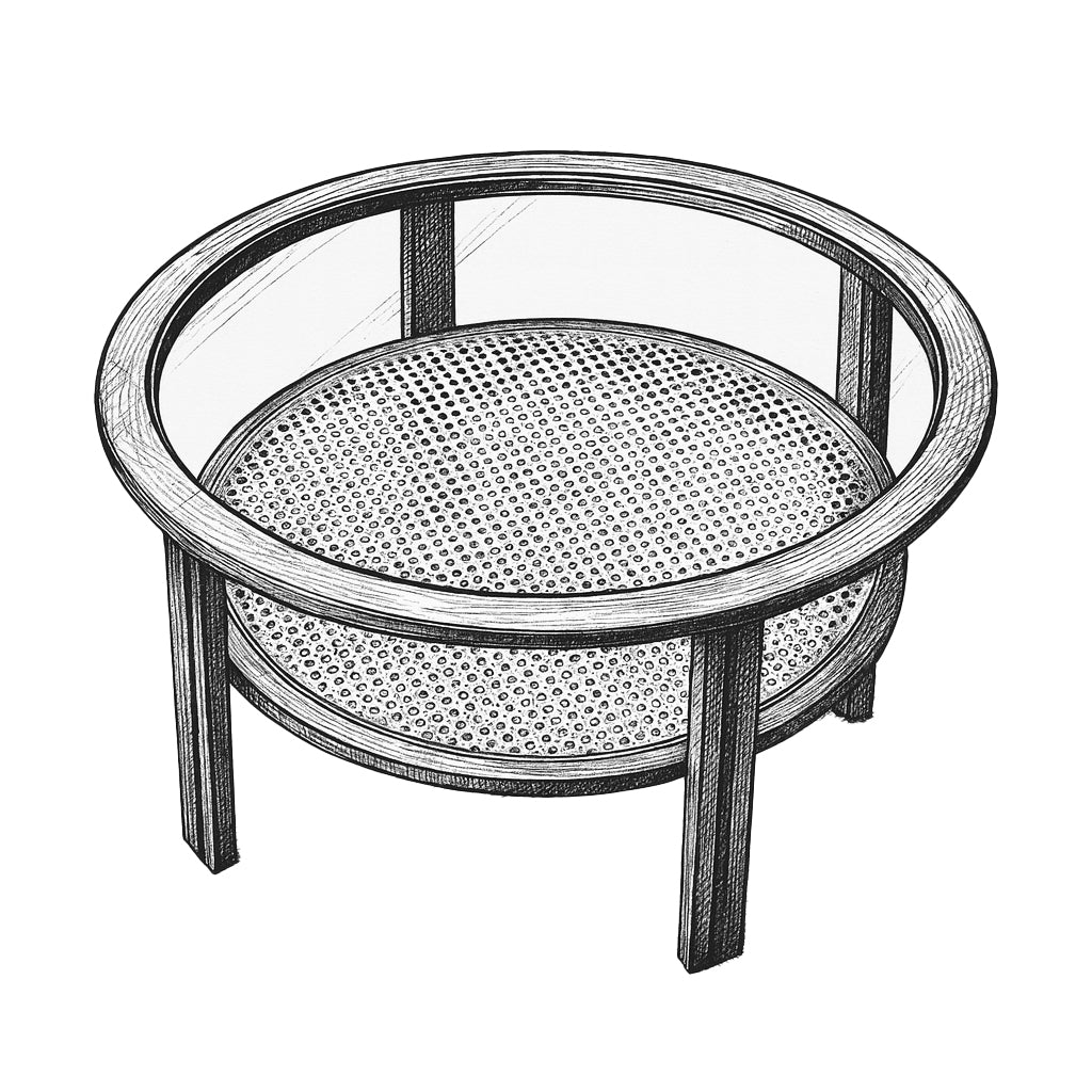 G-Plan Circular Cane Occasional Table (3560D)