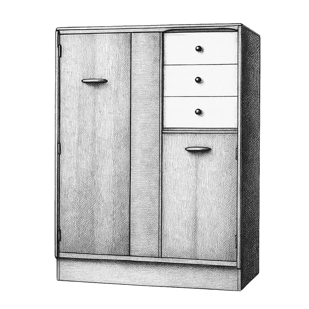 G-Plan Chinese White Tallboy (B900)