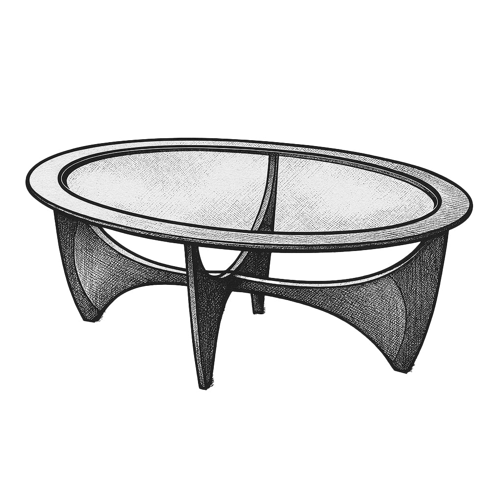 G-Plan Oval Glass Table (8050)