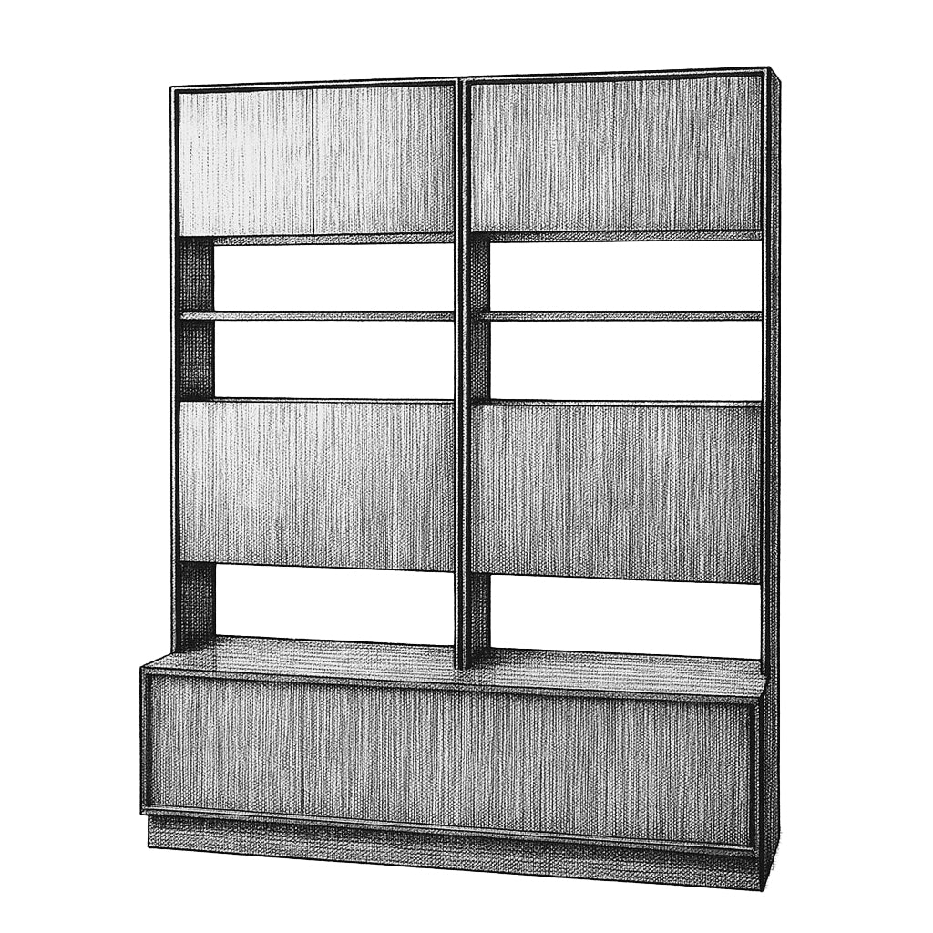 G-plan FormFive baseunit (8790D) Bookcase dropfront (8793D)