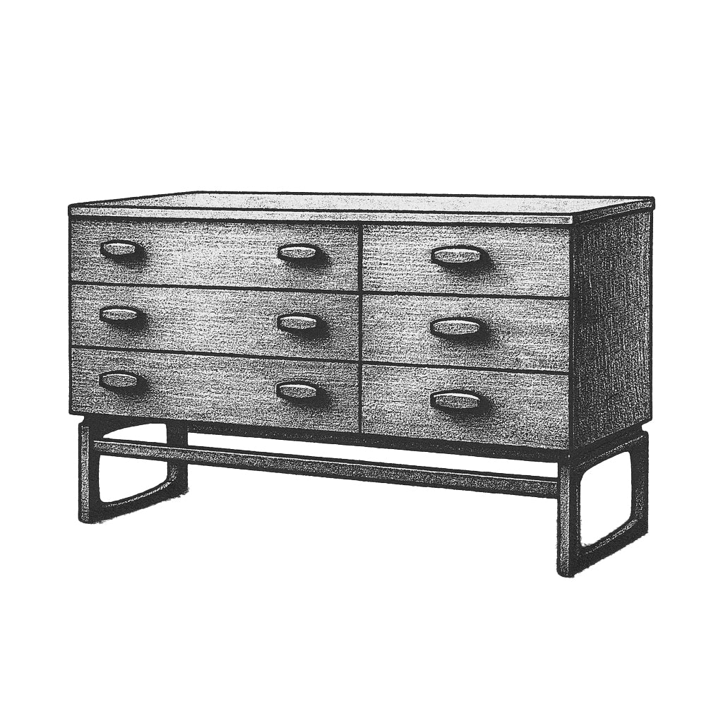 G-plan Quadrille 6-Drawer Chest  (1396)