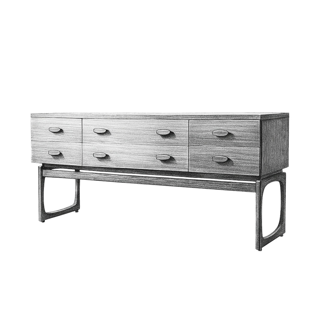 G-plan Quadrille 6 Drawer Dressing Chest (1997)