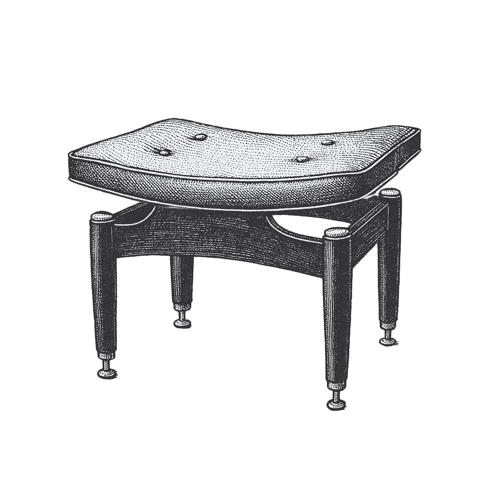 G-plan tola&black stool (885)