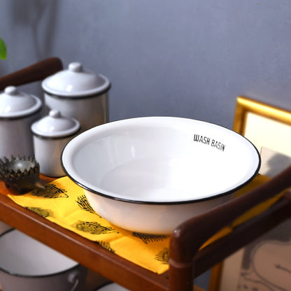 シンプル ホーロー ウォッシュベイシン