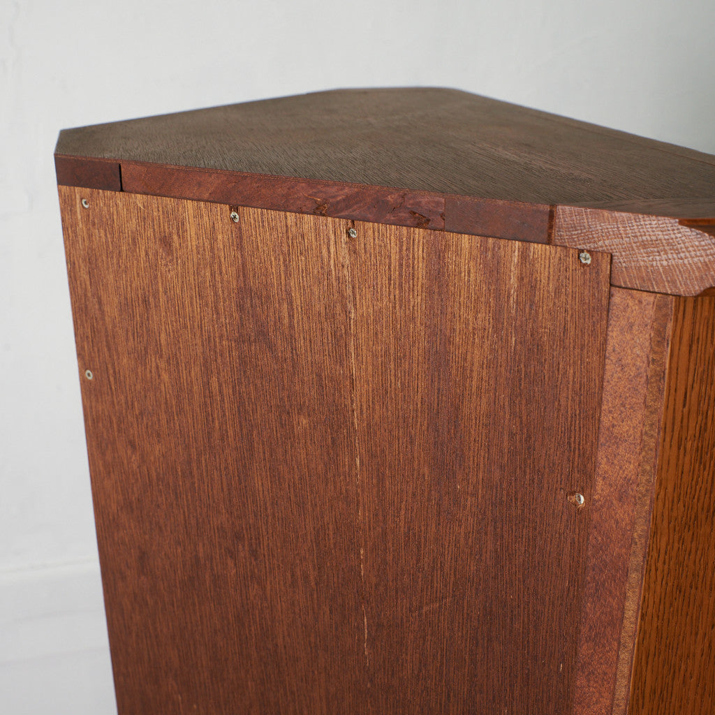 クラシック オーク材 コーナーキャビネット