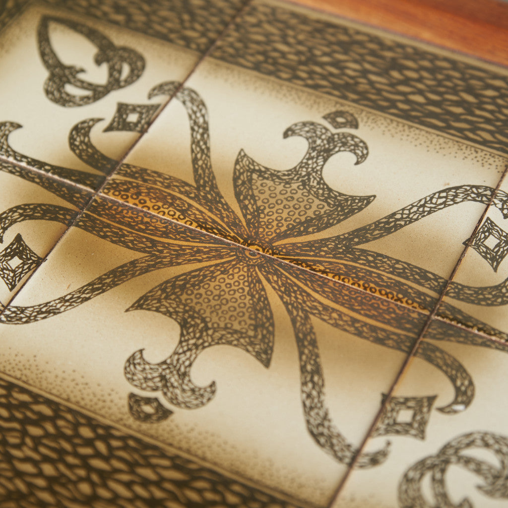 英国ヴィンテージ タイルトップ ネストコーヒーテーブル