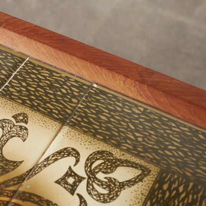 英国ヴィンテージ タイルトップ ネストコーヒーテーブル