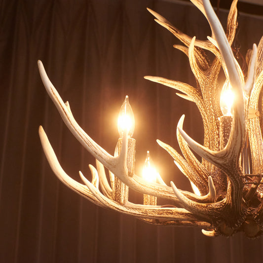 鹿角シャンデリア 9灯式