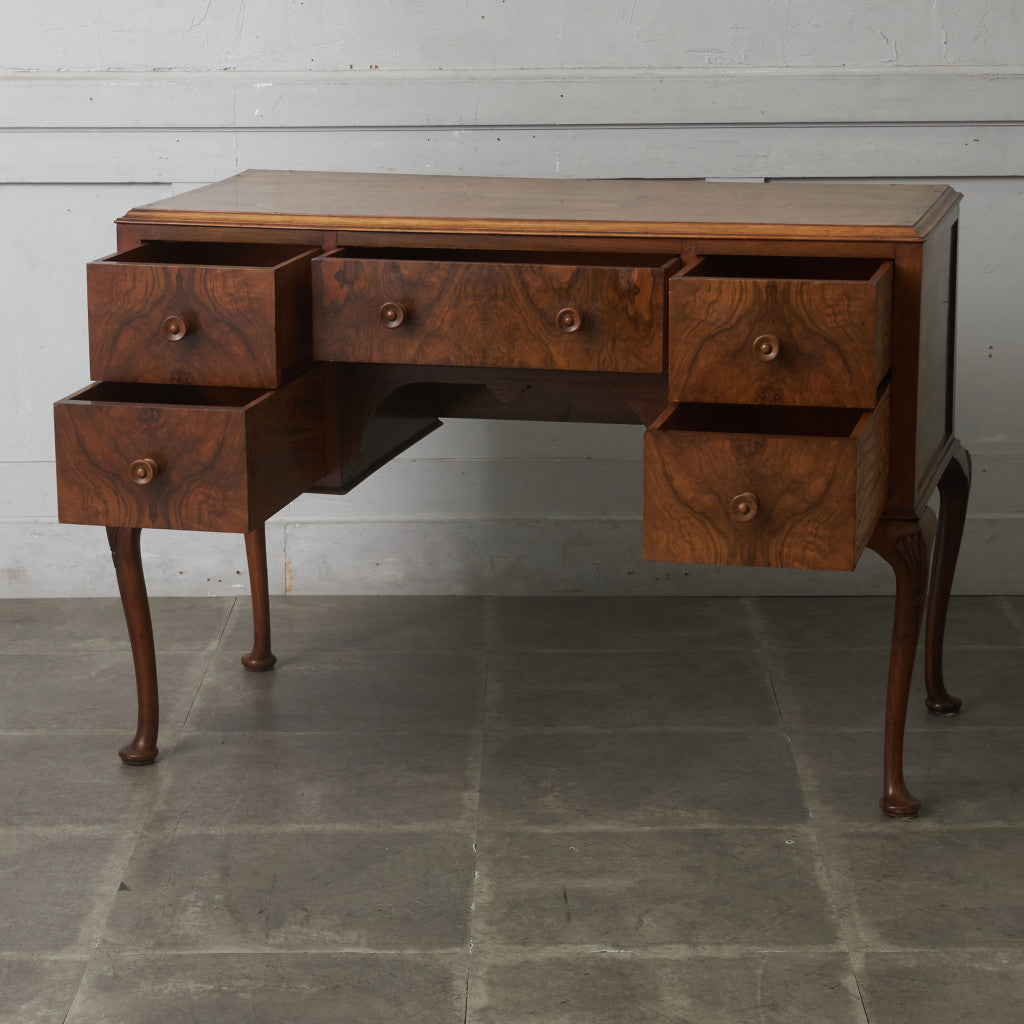 アンティーク ウォールナット材 両袖デスク