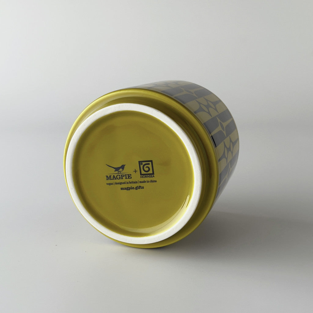 Hornsea プランターカバー M Geo Chartreuse