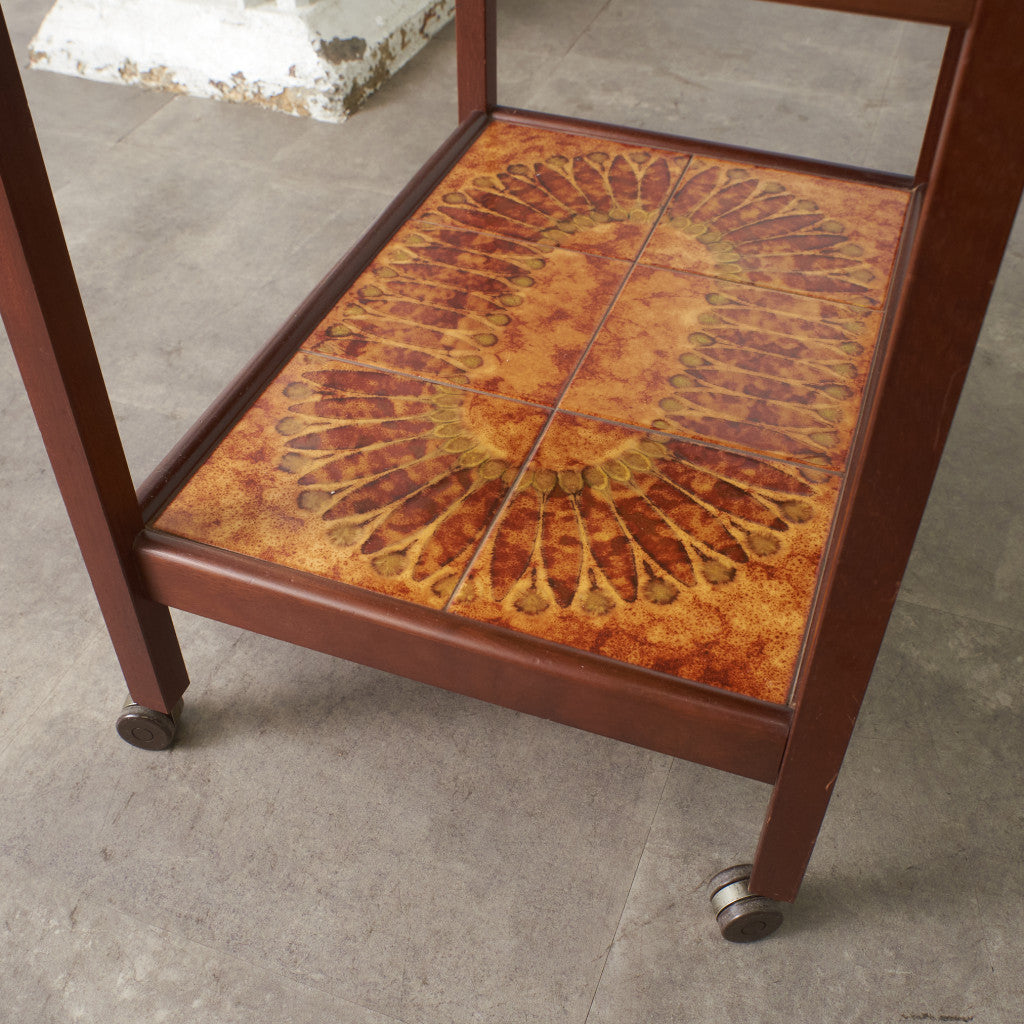 デンマーク ヴィンテージ タイルトップ トロリーワゴン