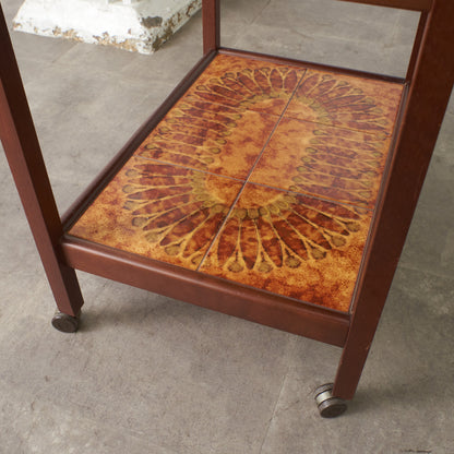 デンマーク ヴィンテージ タイルトップ トロリーワゴン