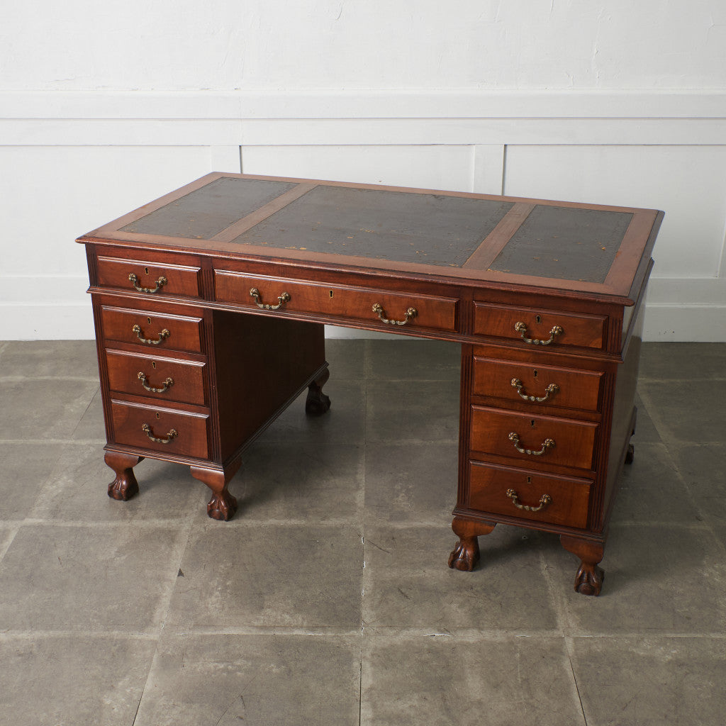 西欧アンティーク 両袖デスク