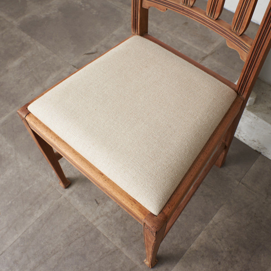 ストリップド加工 ダイニングチェア 2脚セット / 張替済