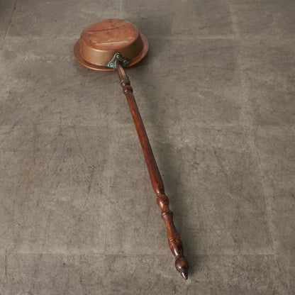 英国アンティーク 銅製 ベッドウォーミングパン