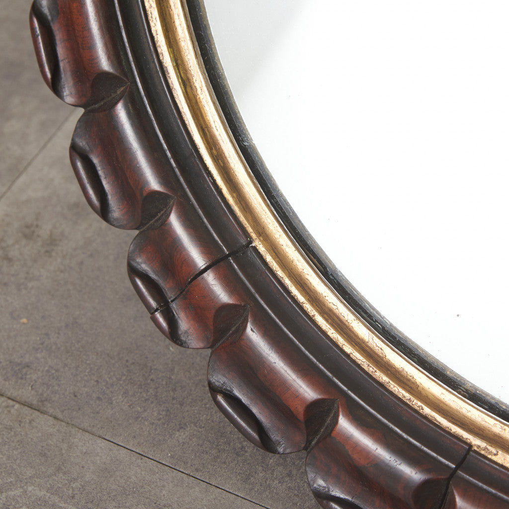 英国ヴィンテージ ローズウッド材 ウォールミラー