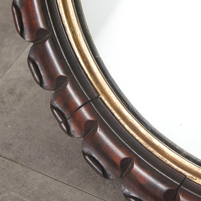 英国ヴィンテージ ローズウッド材 ウォールミラー