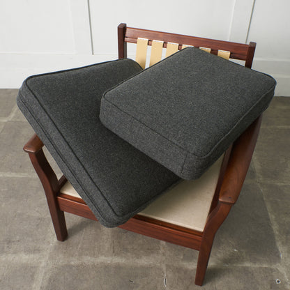 イギリスヴィンテージ アームチェア / 張替済